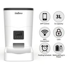Balimo Automatic Cat & Dog Food Dispenser 3L 2.4G WiFi With Timer And APP Remote Control Max.10 Meals/Day - 白色 - 查看 6
