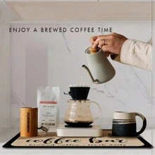 1/2pcs Coffee Mat - Hide Stain Absorbent Rubber Backing Quick Dry Mat For Kitchen Counter Coffee Bar Accessories Dish Drying Mat For Coffee Maker Coffee Maker Coffee Pot Espresso Maker