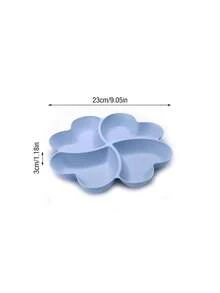 1個花型托盤,小食服務用,小麥稈製,分隔式開胃,糖果盤水果托盤,派對果仁盤,托盤,聚會用品,裝飾組織家居用品,水果盤,各種形狀 - 淡藍 - 查看 2