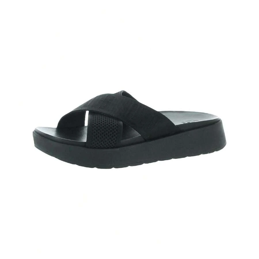 UGG Emily Mesh Womens Leather Slip On Slide Sandals - Black - View 1