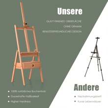 Easel Made Of Solid Wood, Studio Easel With Shelf & Drawer, Height-Adjustable Standing Easel, For Stretcher Frames Up To 92 Cm, For Children & Adults, As A Gift