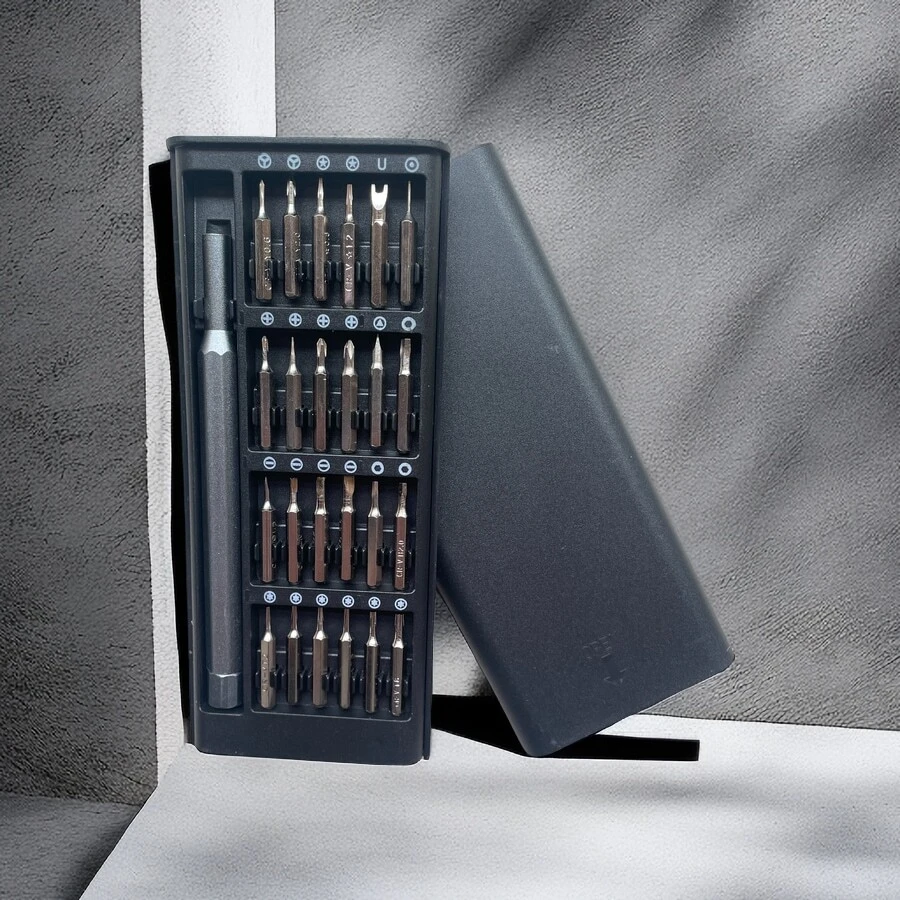 1pc-24 In 1 Precision Magnetic Screwdriver Set For Mobile Phone, Android & Apple Repair, Suitable For Home Use - Black - View 1