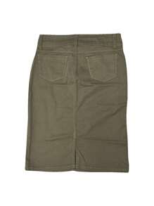 Women Denim Skirts - 米色 - 查看 2