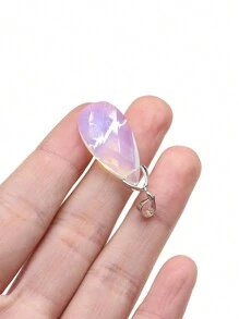 4入組天然石材切面水滴形裸石蛋面奧寶紫晶吊墜,適用於diy項鍊珠寶製作配件、日常禮品 - 4個/包 - 查看 11