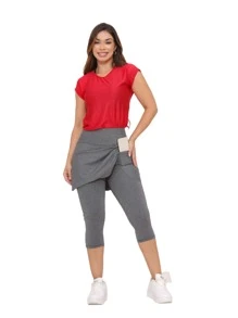 Women Outdoor Leggings - Grey - View 3