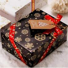 16mm*10Y/Roll Christmas Collection Small Packaging Polyester Red/White/Green Ribbon Elk Snowflake Letters Christmas Strawberry Tarts For Christmas Gift Ribbon Gift Wrapping - Red - View 5