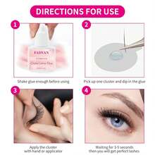 1入組 5ml 眼睫毛延長膠, 專業透明假睫毛延長膠, 2秒快速乾燥, 超強附著力可長達6-7周, 防水,不刺激及防過敏,適用於diy假睫毛聚束及專業使用 - 藍色 - 查看 10