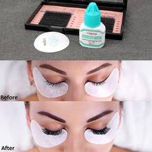 1入組 5ml 眼睫毛延長膠, 專業透明假睫毛延長膠, 2秒快速乾燥, 超強附著力可長達6-7周, 防水,不刺激及防過敏,適用於diy假睫毛聚束及專業使用 - 藍色 - 查看 2