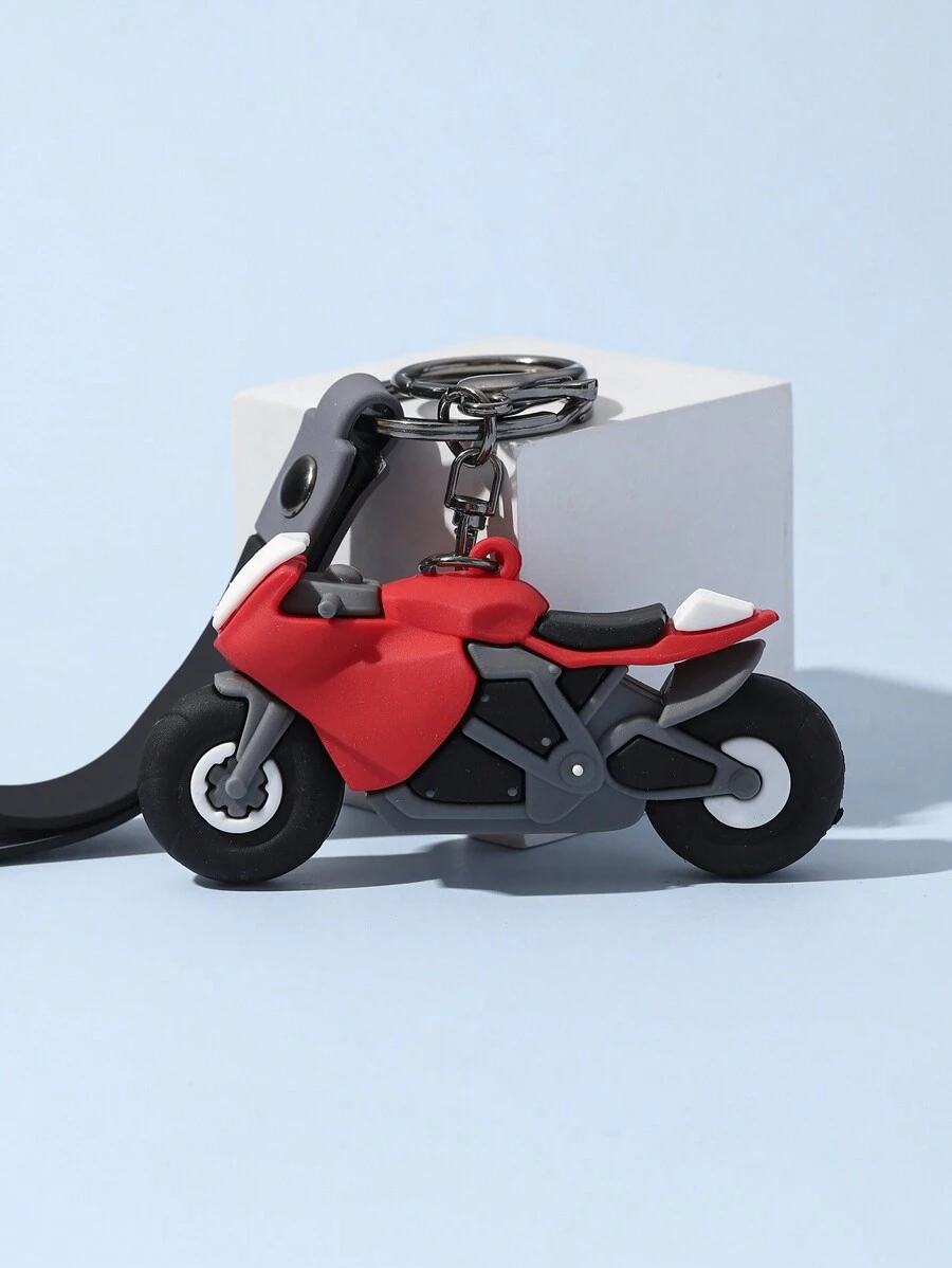 1pc Cool Miniature Motorcycle Keychain Key Ring With Realistic Design, Suitable For Couples, Car Lovers; Perfect For Parties, New Year, Father's Day, Thanksgiving, Nurse's Day, Teacher's Day Gifts - Red - View 1