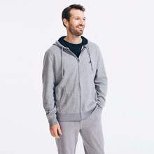 Mens Nautica Big & Tall Zip-Front Hoodie - hải quân - Xem 3