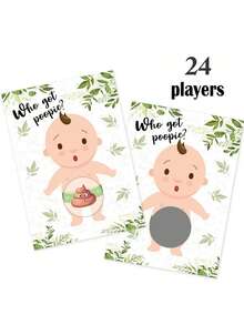 1set/24pcs Exciting Baby Gender Reveal Party Game Card - Baby reveal card - View 5