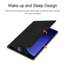 Black Magnetic Design Smart Book Cover Case Compatible With Samsung Galaxy Tab S10/S9 FE/S8/S7 11 Inch/S10+/S9 Plus/S9 FE+/S8+/S7 FE/Plus 12.4 Inch/Ultra 14.6 Inch Tablets, Magnetic Design, Supports Landscape And Portrait Orientation, With Pen Slot Birthday Gift - Black - View 8