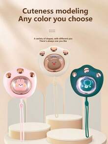 Usb充電貓爪形手暖器,適用於辦公室、學校、女孩電加熱,適用於辦公室房間、臥室、浴室、野營 - 粉色 - 查看 4