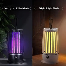 Lampara Mata Mosquitos Antimosquitos Eléctrica Jardín 3000v Lámpara Comercial Para Mosquitos Con Función De Captura De Moscas, Dispositivo Señuelo Y Antimosquitos Para Interiores Y Exteriores, 1 Ud. - Gris - Ver 1