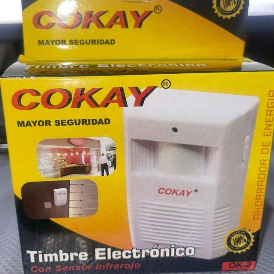 Electronic Doorbell With Infrared Sensor For Businesses Cokay - White - View 1