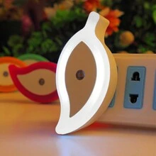 1入白色樹葉形狀的led智能光控傳感器夜燈,臥室床頭睡眠燈,節能燈 - 白色 - 查看 1