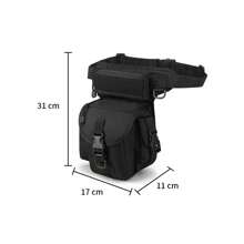 Mochila Piernera Táctico Militar Aire Libre Práctica - Negro - Ver 3