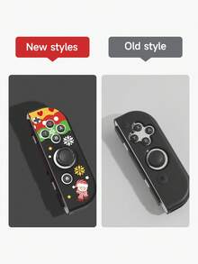 1 件黑色圣诞节礼物图案 TPU 保护壳，兼容 Switch - 彩色 - 查看 6