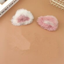 1pc Cute Cat Ear Hair Clip Ball Hairpin For Autumn & Winter - Multicolor - View 3