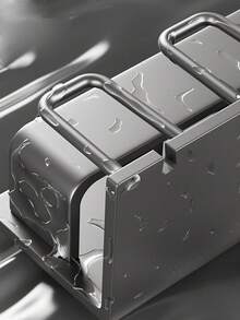 1pc Wall-mounted Toothbrush Holder For Electric Toothbrushes In Bathroom, Space Aluminum Material (double Cup Holders) - 2 people - View 11