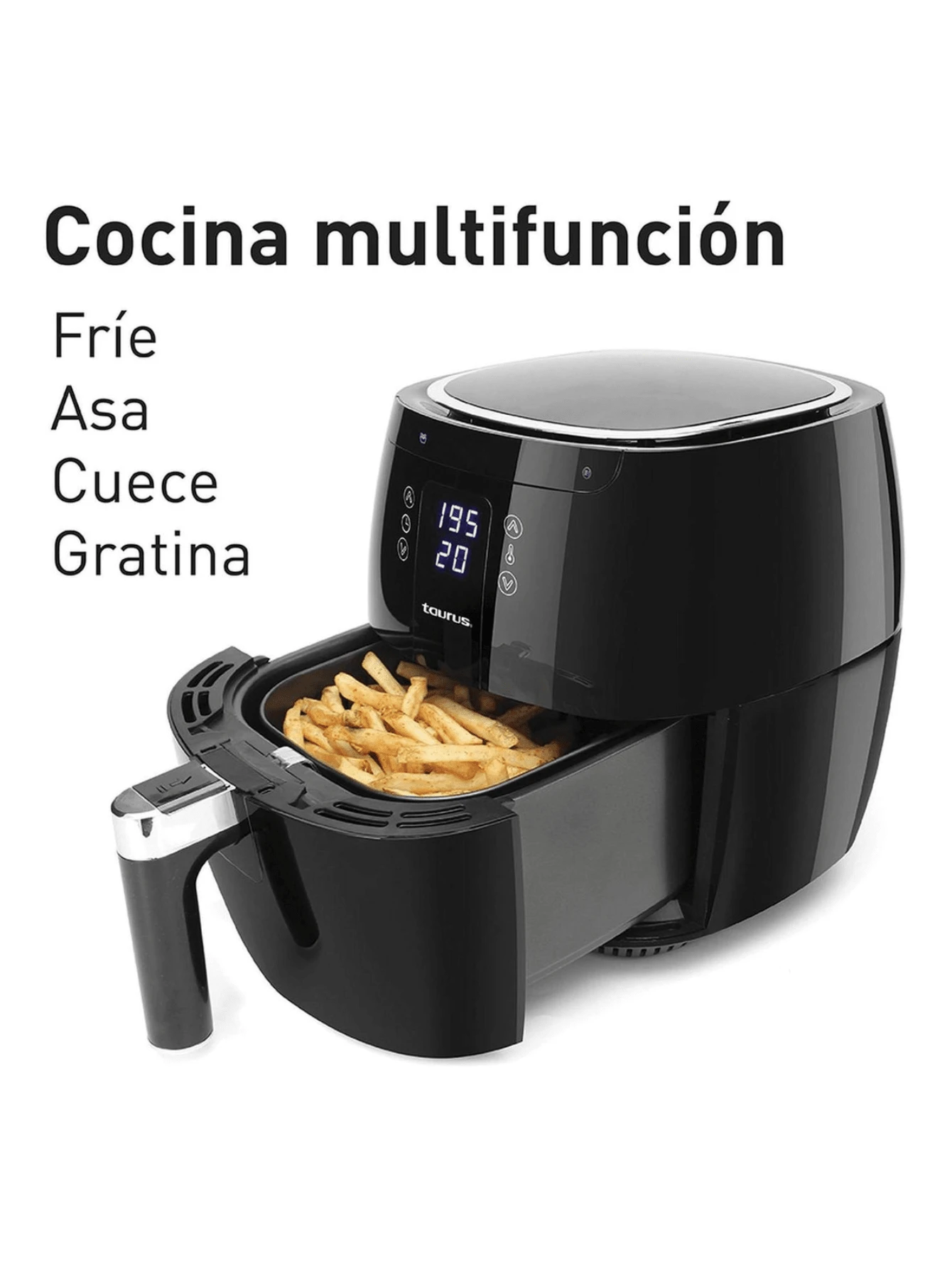 Freidora De Aire Digital Taurus Flare 5l 80% Menos Grasa - Negro - Ver 1