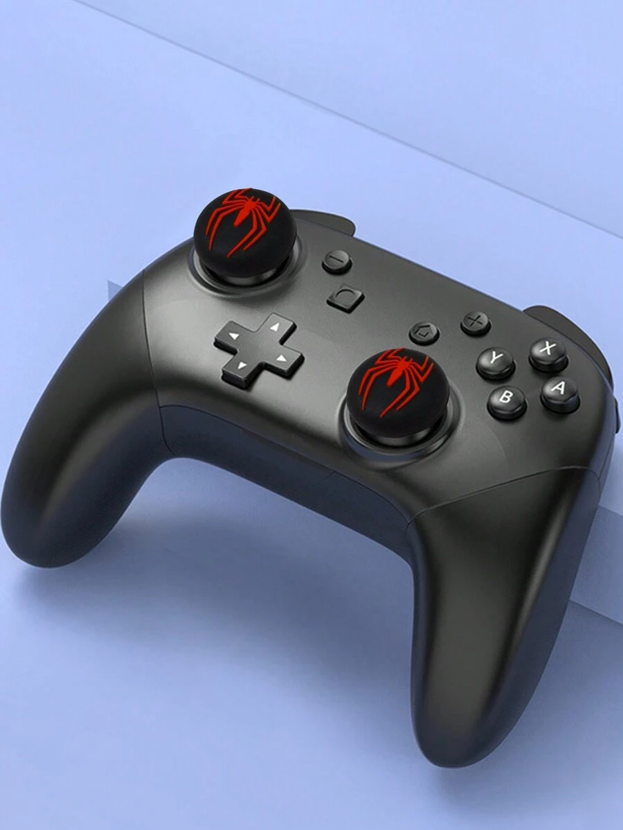 Luminous Silicone Controller Joystick Grip Cover Cap Protector For PS4/ - Black and Red - View 1