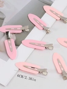 16 piezas Pinzas para el cabello de caimán simples y de moda sin arrugas, perfectas para fiestas, vida diaria, salidas casuales y adecuadas para niñas y mujeres. Pinzas para el cabello tipo garra para la calle, pasadores para el cabello, accesorios para el cabello, accesorios para la cabeza, accesorios para el cabello para mujeres - Rosa - Ver 4