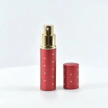 空的可加注香水瓶,旅行便攜迷你女性香水噴霧器原裝噴霧化妝品容器鋁製,可攜式10ml香水噴霧瓶-適合旅行和禮品的可加注迷你噴霧器 - 紅色 - 查看 4
