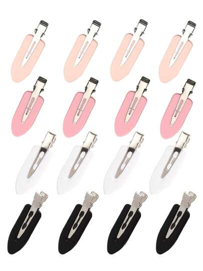 16pcs Simple & Stylish No Crease Hair Clips, Non-Slip Hair Claws For Women, Suitable For Parties, Dance, Daily Wear, Sending As Gift For Girlfriend Or Any Women In Any Occasion, New Year Gift Casual, School Stuff, College, Hair Accessories, Head Accessories