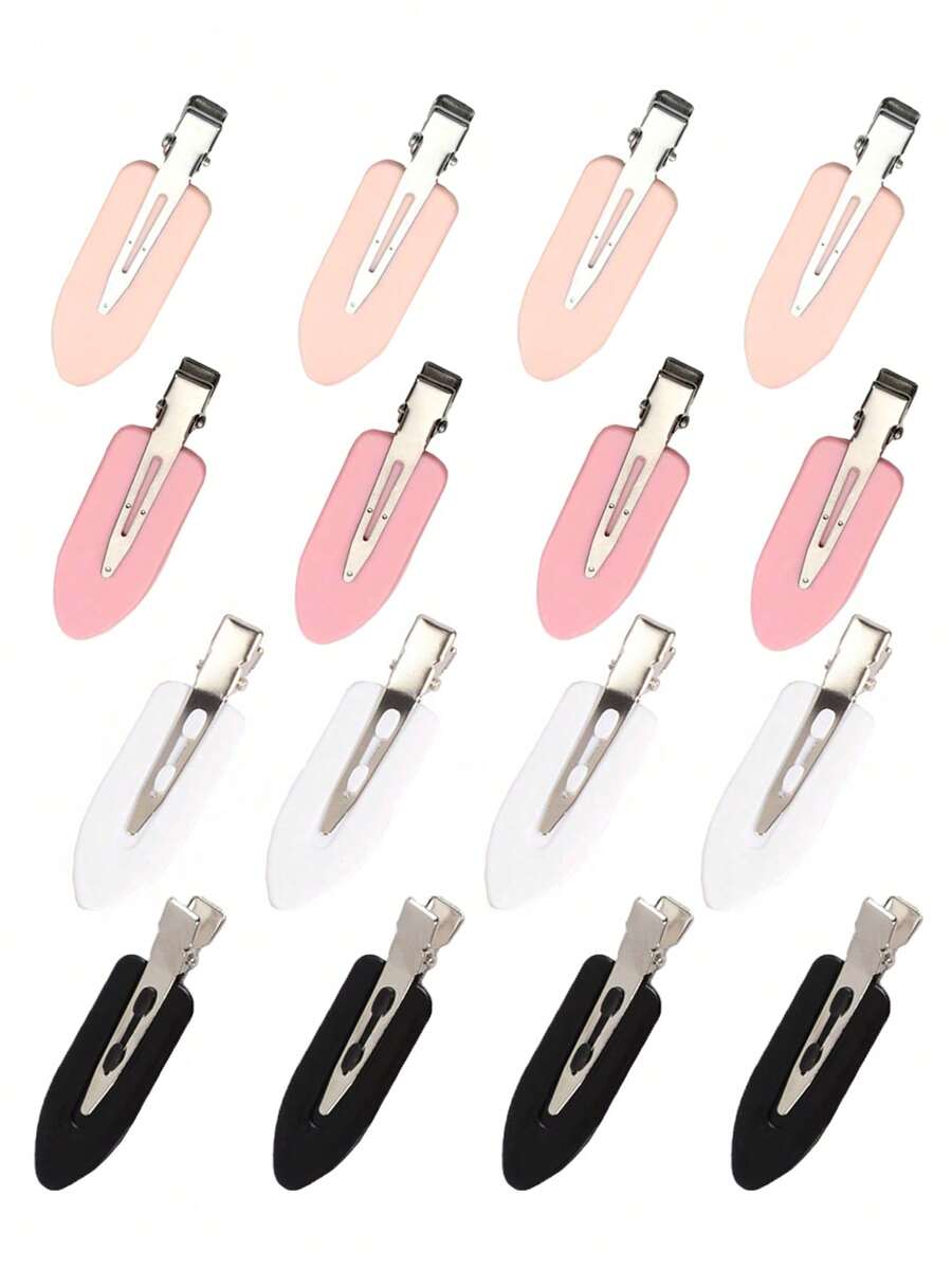 16pcs Simple & Stylish No Crease Hair Clips, Non-Slip Hair Claws For Women, Suitable For Parties, Dance, Daily Wear, Sending As Gift For Girlfriend Or Any Women In Any Occasion, New Year Gift Casual, School Stuff, College, Hair Accessories, Head Accessories, Hairpin - Multicolor - View 1
