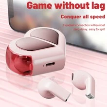 1 件黑色可愛心形無線耳機,配有獨特的變形迷你心形充電盒,enc Anc 雙重降噪,通話清晰,精緻立體聲,音質出色。低延遲、高保真、迷你心形無線遊戲耳機,配戴舒適。附有手提式電源線。專為女性設計的心形無線運動耳機,時尚可愛,獨特的心形設計,精美浪漫的禮品包裝。給您所愛的人一份創意禮物。 - 黑色 - 查看 8