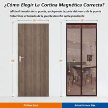 Magnetic Curtain, Magnetic Screen Door, Fly Screen Door Curtain With Magnets And Full Frame Tapes, Magnetic Door Curtain, Magnetic Fly Screen Curtain - 芥末黃 - 查看 6