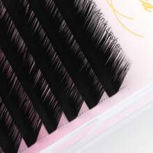 L M 卷翘混合睫毛膏 8-15 毫米柔软触感俄罗斯卷翘哑光黑色羊绒睫毛延长卷翘托盘单根睫毛延长睫毛簇、睫毛簇、单根睫毛、睫毛、假睫毛 - L - 查看 5