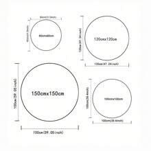 1入圓形花鳥圖案家居裝飾地毯 - 彩色 - 查看 2
