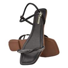 Women Flat Sandals - màu đen - Xem 2