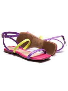 Women Flat Sandals - Hồng - Xem 2