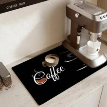1/2pcs Coffee Mat - Hide Stain Absorbent Rubber Backing Quick Dry Mat For Kitchen Counter Coffee Bar Accessories Dish Drying Mat For Coffee Maker Coffee Maker Coffee Pot Espresso Maker