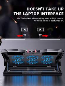 Đế Tản Nhiệt Laptop Với 6 Quạt làm mát , Máy tính xách tay chơi game Quạt làm mát Tấm lót Đối với , Máy tính xách tay Đứng Với 6 Chiều cao Có thể điều chỉnh , Quyển sổ Tấm lót Đối với - màu đen - Xem 6