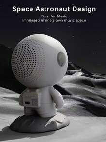太空人形無線音箱,迷你便攜,音質好,低頻喇叭,也可用作桌面或家居裝飾 - 玫瑰紅 - 查看 6