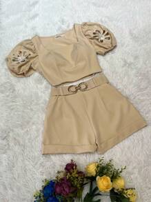 Women Two-piece Outfits - 米色 - 查看 1