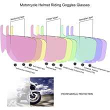 Motorcycle Helmet Driving Goggles With Detachable Face Shield, Removable Face Mask Goggles, Visor With Mouth Filter And Adjustable Non-Slip Strap, Motocross Accessory - 彩色 - 查看 9