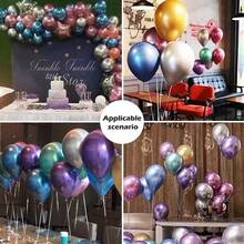 100 Globos Metálicos Decoración Para Fiestas, 10 Pulgadas - Multicolor - Ver 5