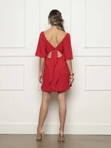 Women Dresses - 紅色 - 查看 4