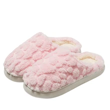 新款情侶卡通毛絨拖鞋,秋冬防滑家居拖鞋保暖室內鞋