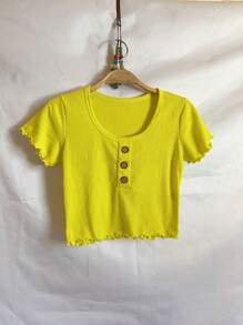 Women Tops - 黃色 - 查看 1