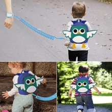 Mochila con Arnés y Correa para Niños Pequeños, Mochilas 4 en 1 para Niños con Forma de Dinosaurio y Eslabón para la Muñeca Antipérdida, Arneses para Niños y Correas para Pasear, Bonita Mochila con Cuerda para Niños y Niñas - Azul y blanco - Ver 7