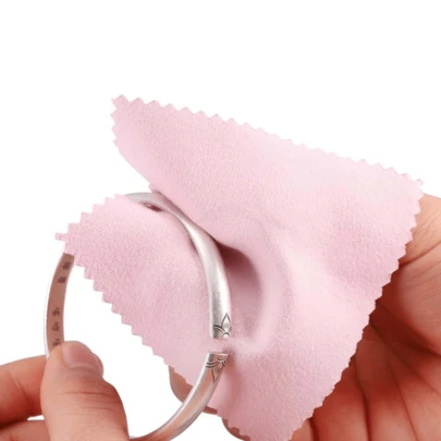 10pcs/Set Suede Silver Polishing Cloth, Special Wiping Cloth For Silver Jewelry, Square Silver Polishing Cloth, Double-Sided Mirror Cleaning Cloth, Silver Jewelry Polishing Cloth, Suede Bright Silver Cloth,Kitchen,Bathroom,Home,Household Supplies