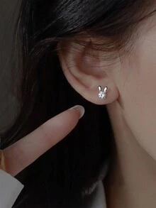 Nooxian 2 件/套女士钛钢心形耳环，高端耳垂滋养心脏耳饰 - 金黃色 - 查看 14