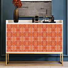 10 Bộ 5 Phong cách Ngói Hình dán Hoa Mẫu Retro Trở lại Splash Đối với Phòng bếp Phòng tắm Vinyl Không thấm nước Chiếc lò sưởi Hình dán Bóc Và Gậy Nghệ thuật Giấy dán - Nhiều màu - Xem 1