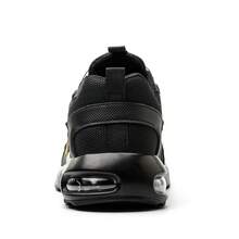 优质男鞋旋转扣工作鞋气垫坚不可摧运动鞋防刺穿安全靴防护 - 黑色 - 查看 6